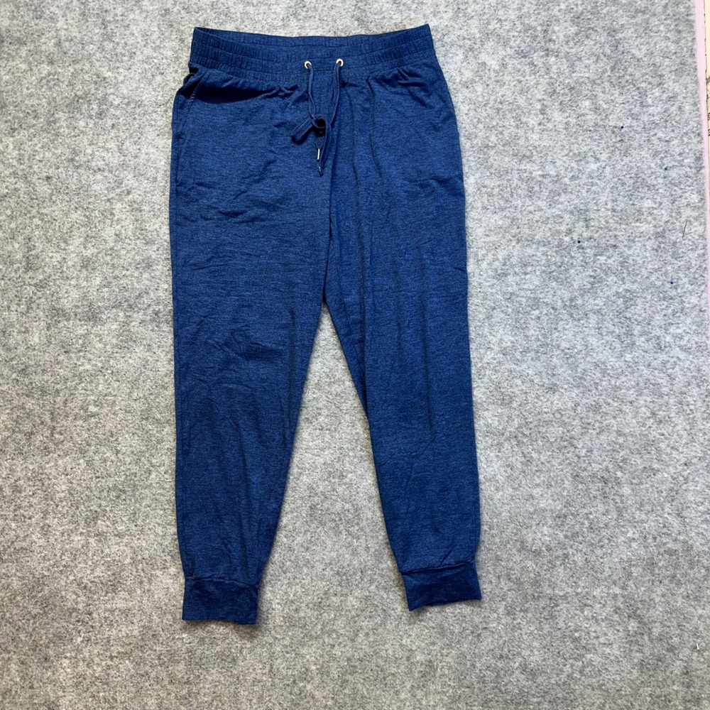 Lilly Pulitzer Jogger Pants Womens M Blue Heathered Knit Athleisure